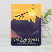 Reisposter uit het verleden van Cheddar Gorge. (Staand voorkant)