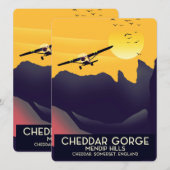 Reisposter uit het verleden van Cheddar Gorge. (Voorkant / Achterkant)