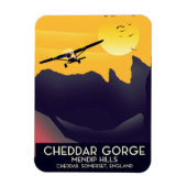 Reisposter uit het verleden van Cheddar Gorge. Magneet (Verticaal)
