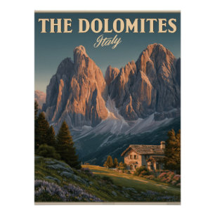 Reisposter uit het verleden van de Dolomieten in I Perfect Poster
