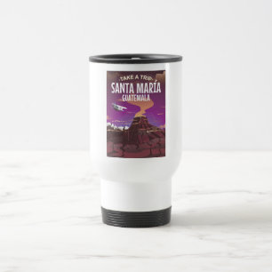 Reisposter uit het verleden van Santa María Guatem Reisbeker