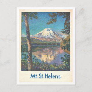 Reisposter uit het verleden voor Mount St. Helens Briefkaart