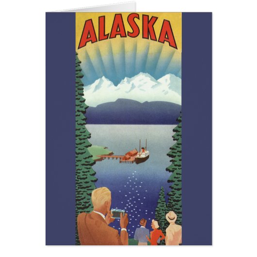 Reisposter uit vroeger tijden, Alaska landschap (Voorkant)