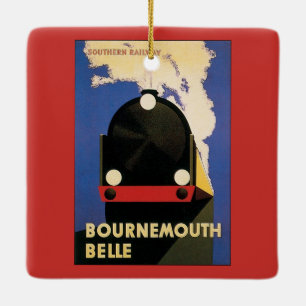 Reisposter uit vroeger tijden, Bournemouth Belle T Keramisch Ornament