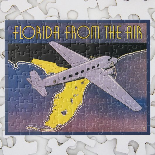 Reisposter uit vroeger tijden, Florida vanuit de l Legpuzzel