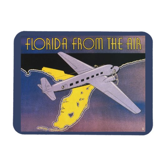 Reisposter uit vroeger tijden, Florida vanuit de l Magneet (Horizontaal)