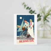 Reisposter uit vroeger tijden voor Bermuda Briefkaart (Staand voorkant)