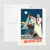 Reisposter uit vroeger tijden voor Bermuda Briefkaart (Voorkant / Achterkant)