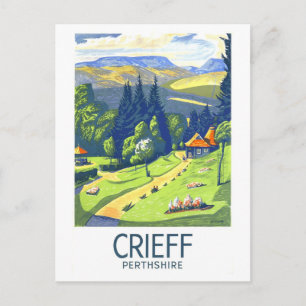 Reisposter uit vroeger tijden voor Crieff in Schot Briefkaart