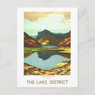 Reisposter uit vroeger tijden voor het Lake Distri Briefkaart