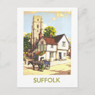 Reisposter uit vroeger tijden voor Suffolk in Enge Briefkaart