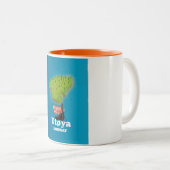 Reisposter Utøya Noorwegen Tweekleurige Koffiemok (Voorkant rechts)