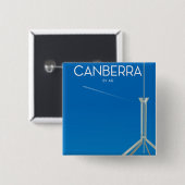 Reisposter van Canberra Australia Vierkante Button 5,1 Cm (Voorkant /achterkant)