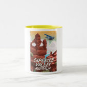 Reisposter van Capertee Valley Australia Tweekleurige Koffiemok (Center)