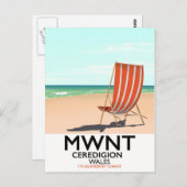 Reisposter van Ceredigion Wales Briefkaart (Voorkant / Achterkant)