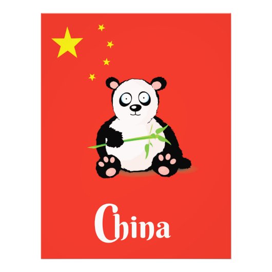 Reisposter van China Panda. Foto Afdruk (Voorkant)
