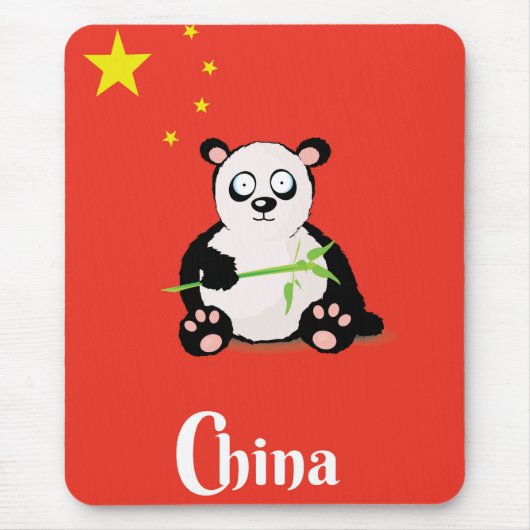 Reisposter van China Panda. Muismat (Voorkant)