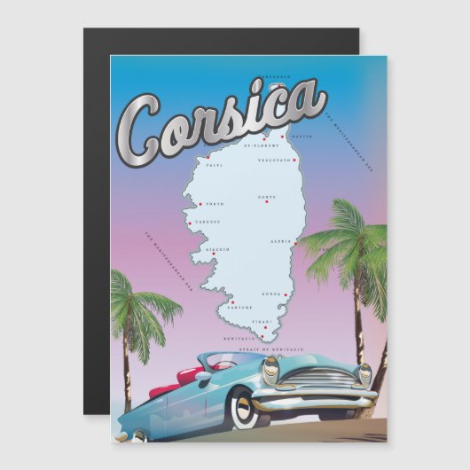 Reisposter van Corsica (Voorkant / Achterkant)