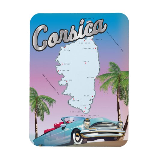 Reisposter van Corsica Magneet (Verticaal)