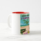 Reisposter van de Britse maagd-eilanden in Tortola Tweekleurige Koffiemok (Voorkant links)