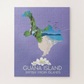 Reisposter van de Britse Maagdeneilanden op Guana  Legpuzzel (Verticaal)