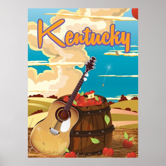 Reisposter van de  cartoon Kentucky Poster (Voorkant)