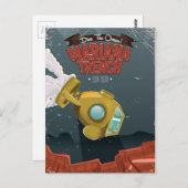 Reisposter van de  cartoon Marianas TFrench. Briefkaart (Voorkant / Achterkant)