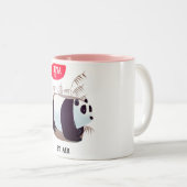 Reisposter van de Chinese panda Tweekleurige Koffiemok (Voorkant rechts)