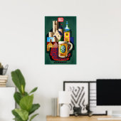 Reisposter van de Duitse Bondsstaatspoorwegen Poster (Thuiskantoor)