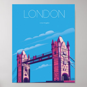 reisposter van de london bridge aan de muur poster