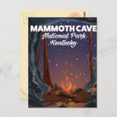 Reisposter van de Mammoth-grot Kentucky Briefkaart (Voorkant / Achterkant)