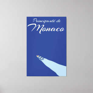 Reisposter van de Monaco Canvas Afdruk