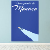 Reisposter van de Monaco Canvas Afdruk (Insitu (Houten vloer))