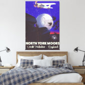 Reisposter van de New York Moors England Canvas Afdruk (Insitu (Slaapkamer))