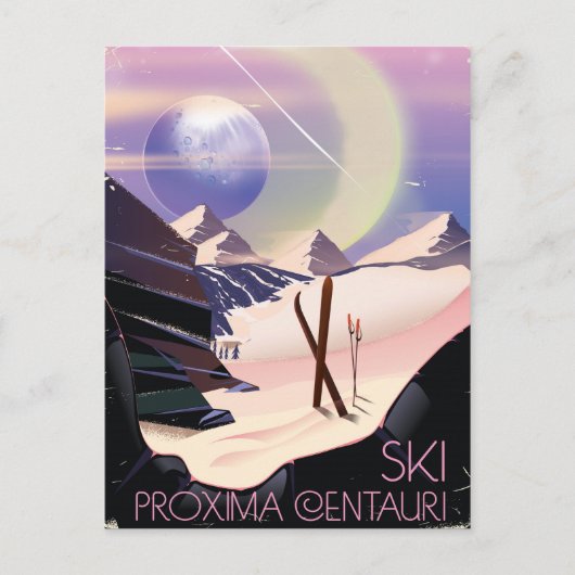 Reisposter van de Proxima Centauri Briefkaart (Voorkant)