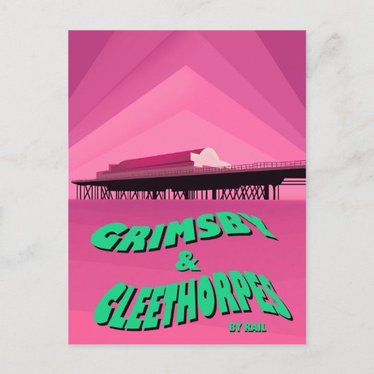 Reisposter van de roermachine Grimsby & Cleethorpe Briefkaart (Voorkant)