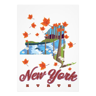 Reisposter van de staat New York Foto Afdruk