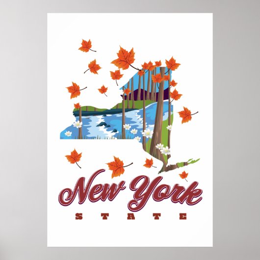 Reisposter van de staat New York Poster (Voorkant)