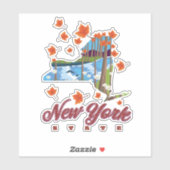 Reisposter van de staat New York Sticker (Vel)