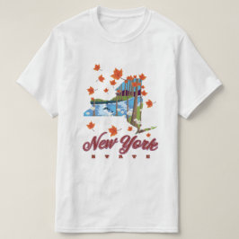 Reisposter van de staat New York T-shirt
