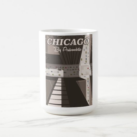 Reisposter van de stad Chicago Koffiemok (Center)