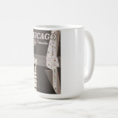 Reisposter van de stad Chicago Koffiemok (Voorkant rechts)
