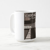Reisposter van de stad Chicago Koffiemok (Voorkant links)