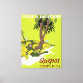 Reisposter van de stijl Quepos Costa Rica Canvas Afdruk (Voorkant)