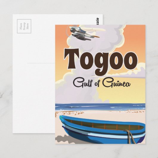 Reisposter van de Togo Golf van Guinee Briefkaart (Voorkant / Achterkant)