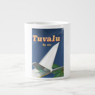 Reisposter van de Tuvalu-Vintage Grote Koffiekop