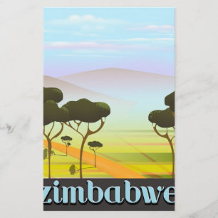 Reisposter van de vakantie in Zimbabwe Briefpapier