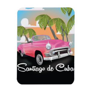 Reisposter van de  vakantie van Santiago de Cuba. Magneet