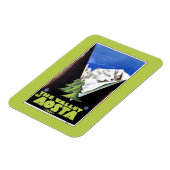 Reisposter van de vallei van Aosta Italy Alps Magneet (Linkerzijde)