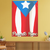 reisposter van de vlag van peurto rico canvas afdruk (Insitu (Woonkamer))